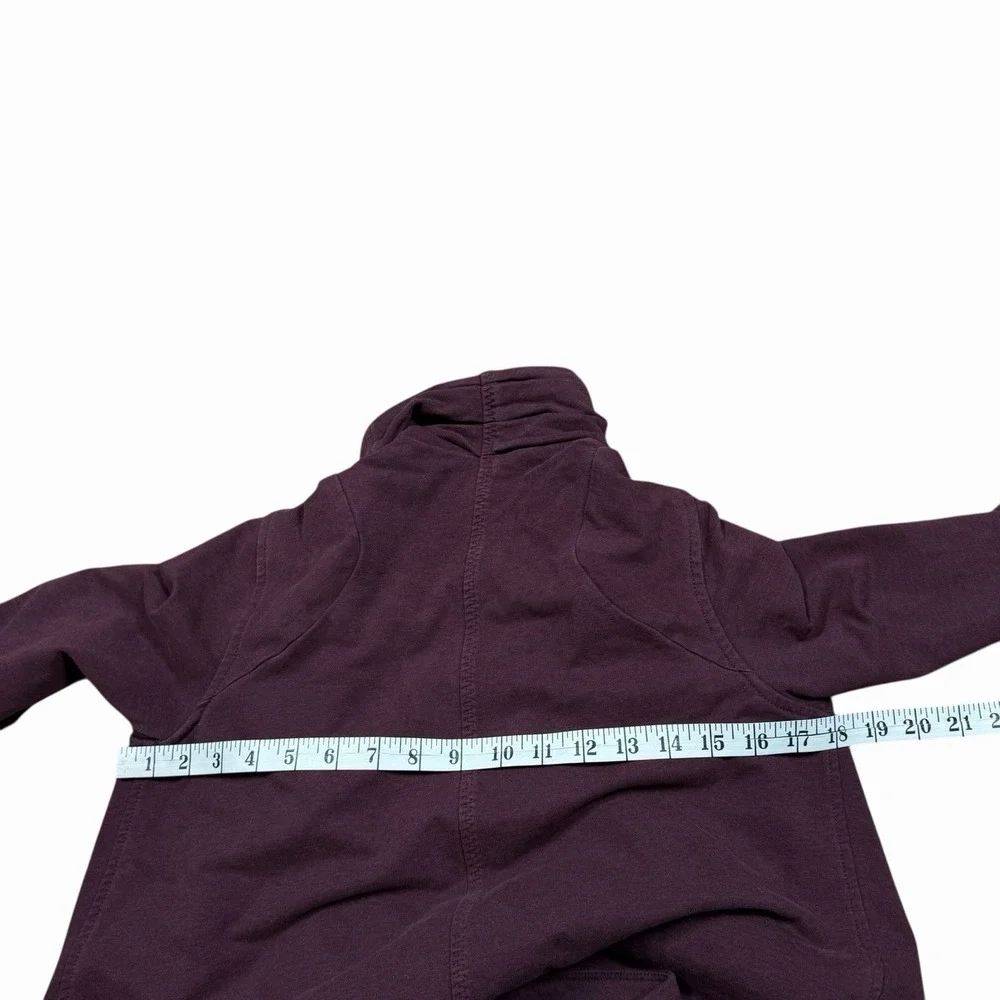 Lululemon That's A Wrap Cardigan Size 4 Heathered‎ Bordeaux Drama Snap